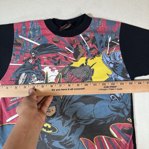 Camiseta AOP MULTICOLOR VINTAGE AÑOS 90 Juvenil Pequeña DC Comics Batman Robin - Imagen 8 de 9