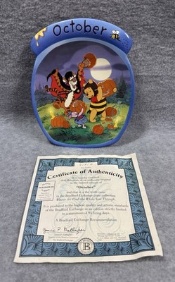 Winnie The Pooh the Whole Year Through Calendar Plate OCTOBER Bradford Exchange