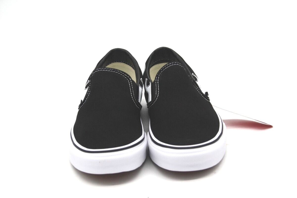 VANS CLASSIC SLIP-ON FLAME BLACK/WHITE VN0A33TBK681 MEN'S VANS CLASSIC SLIP-ON FLAME BLACK/WHITE VN0A33TBK681 MEN'S