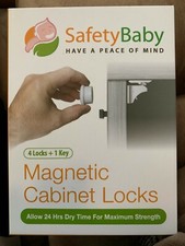Safety Baby Magnetic Cabinet Locks Set 4 Locks and 1 key NEW box sealed M072