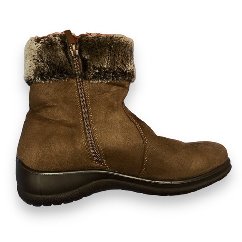 Botas Flexus by Spring Yanet para mujer 9 marrón gamuza imitación piel recortadas 17122-2104 - Imagen 3 de 8