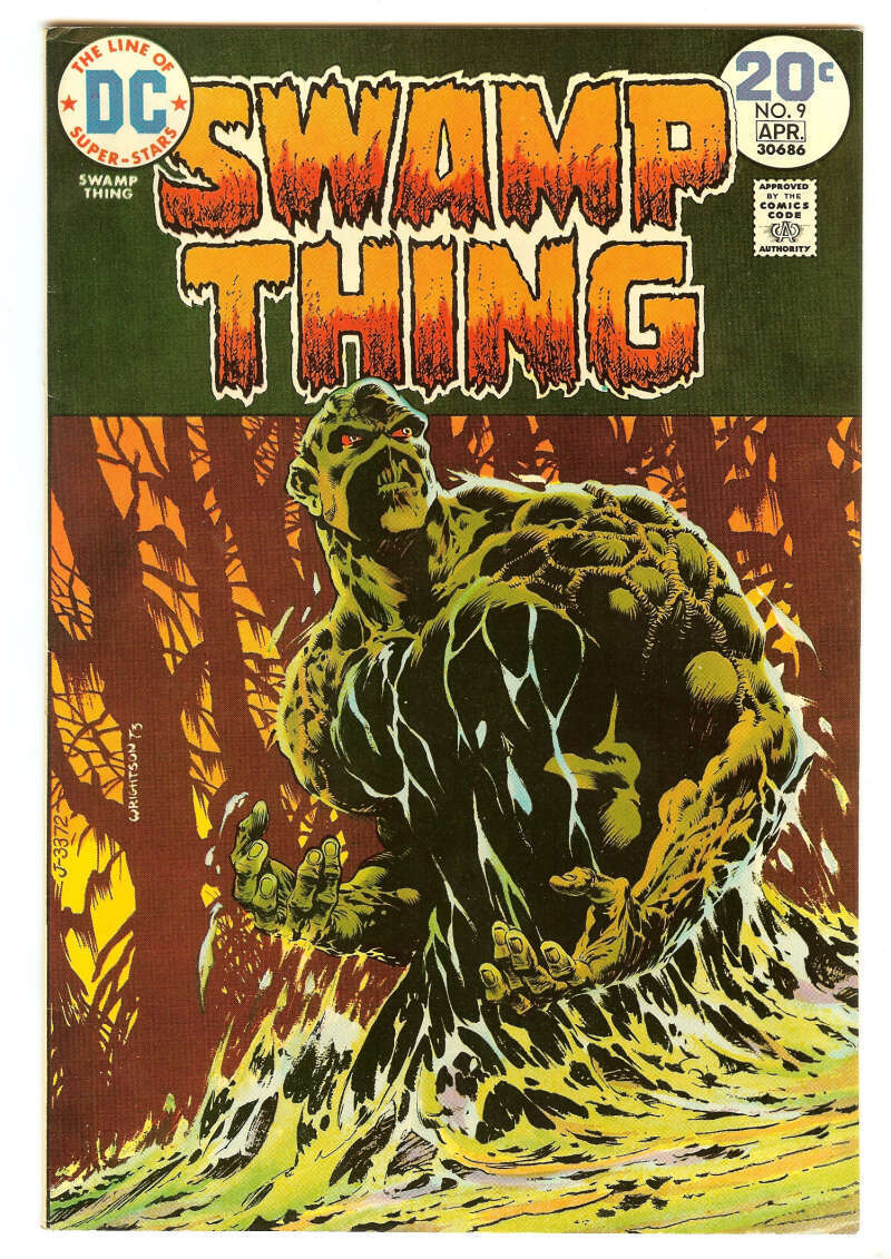 SWAMP THING #9 7.5 // BERNIE WRIGHTSON COVER DC COMICS 1974