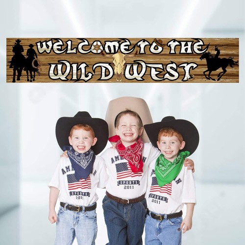 Western Party Decoration Supplies Western Cowboy Themed Banner Supplies Weste... - Picture 3 of 6