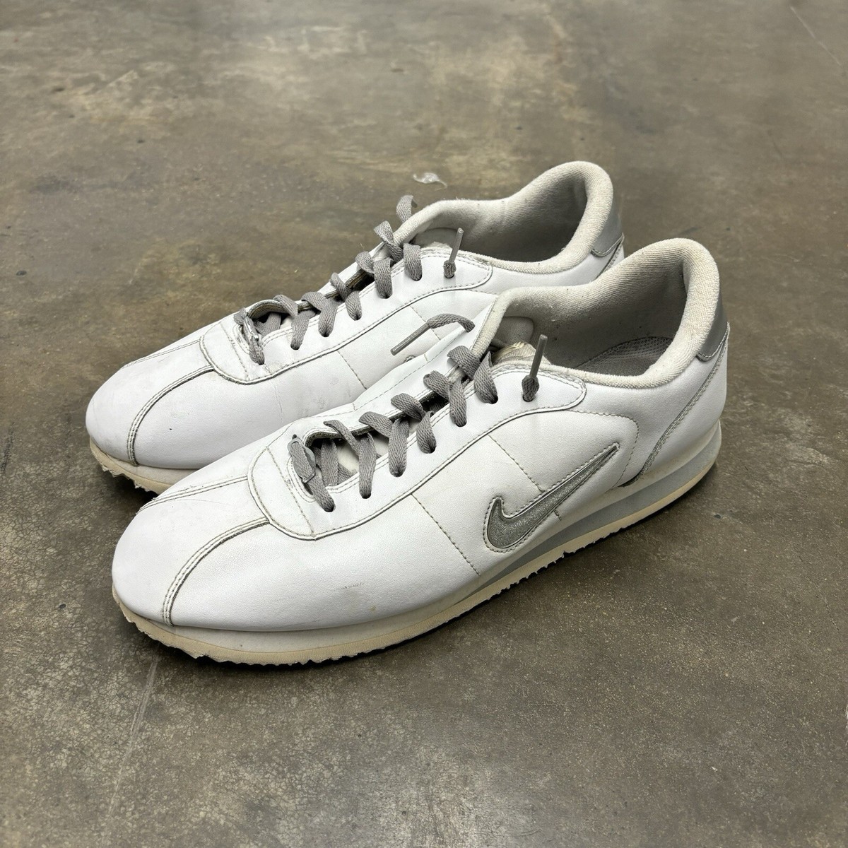 Nike Cortez Jewel Swoosh Mens Size 12 White Athletic Shoes