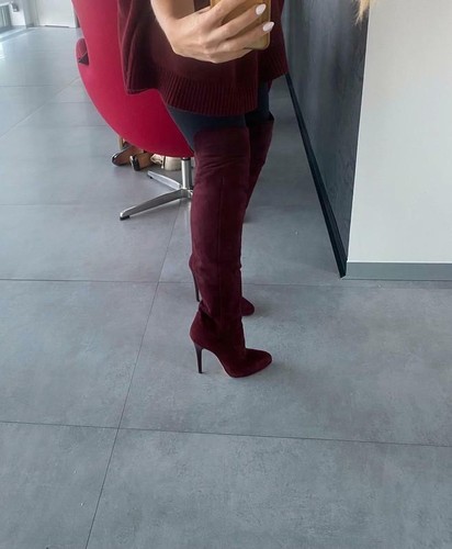 Jimmy Choo over knee high leather boots 
