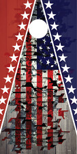 Corn Hole Board Wrap - Distressed American Flag D2 Cornhole Skin Set