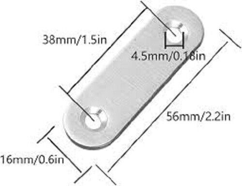 ECKKLAMMERN & Halterungen, gerade Reparatur Ausbesserung & T-Shirt Platten mit SCHRAUBEN - Bild 12 von 21