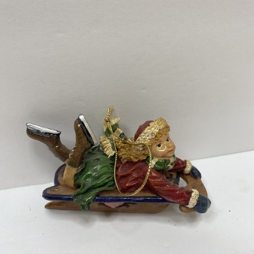 5 Rare Vintage Style Girls Riding Christmas Ornaments - Picture 6 of 13