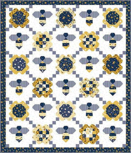 MARGARITA A DAY ~ Patrón de edredón 79x93 Acabado ~ Flores Abejas ~ Por Beverly McCullough - Imagen 3 de 3