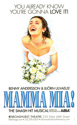 Mamma Mia Window Card Musical Theater 18