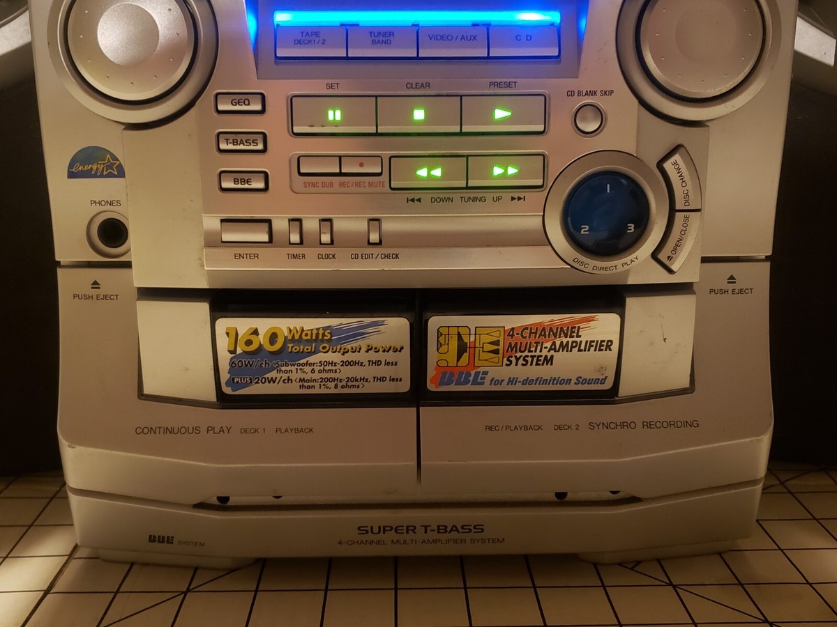 Vtg Aiwa CX-NAJ50 Digital Audio Stereo Set Up 3 Disk CD AM/FM Duel