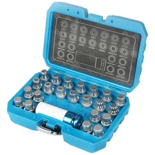 UTMALL 23Pcs Wheel Lock Lug Nut Remover Kit Automotive Wheel Anti-Theft Screw Re