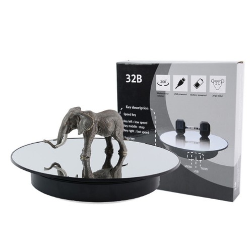Espositore Elettrico 360° Rotante Gioielli e Artigianato USB Giradischi Elettrico Nuovo - Foto 3 di 10