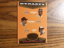 2004 Donruss Dynasty D-9 Frank & Brooks Robinson + Jim Palmer 282/1500