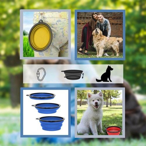 1000ml Comedero para Perro Viajes Agua Cuenco Animal Salir Plegable Plástico - Imagen 4 de 6