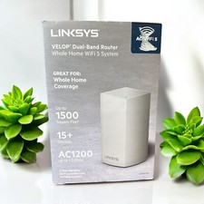 Linksys Velop AC1200 Dual Band Mesh Router WiFi 5 System 15 Devices Open Box