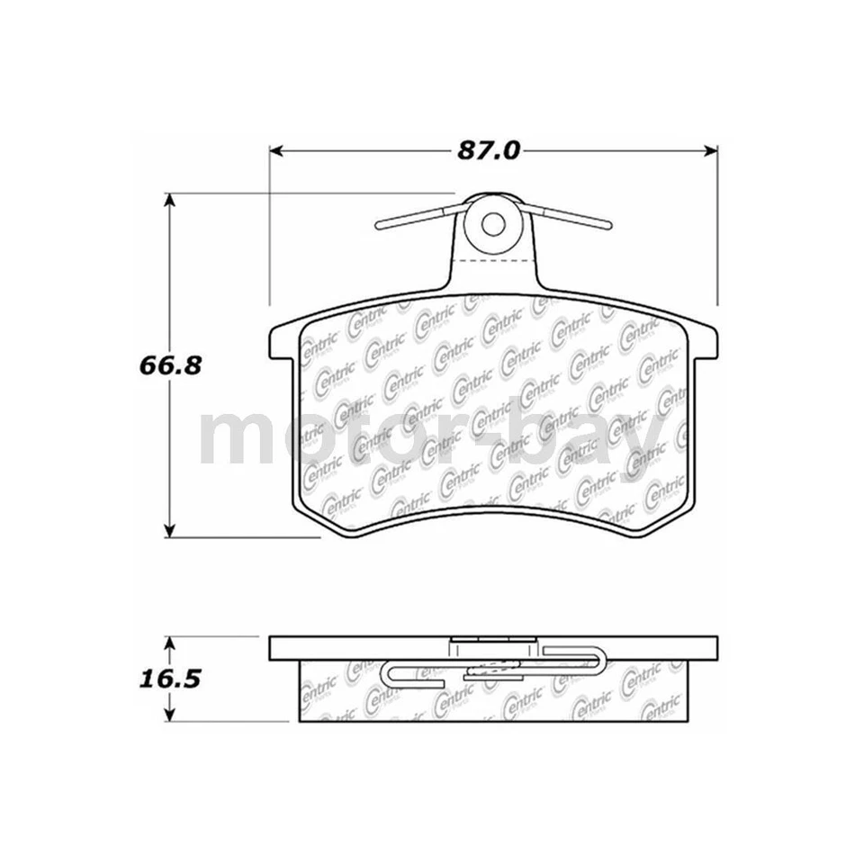 Juego de 2 pastillas de freno delanteras traseras Centric Parts para Audi Coupe 1987 1987 Foto 2 de 4