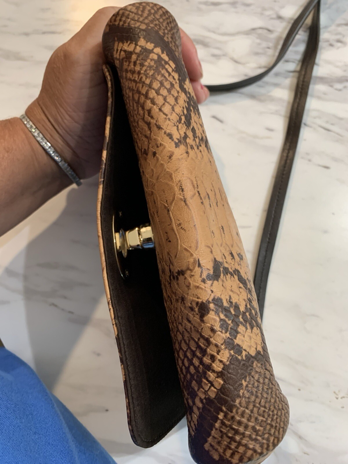 Coach Mini Ruby Leather Python Embossed Crossbody… - image 12