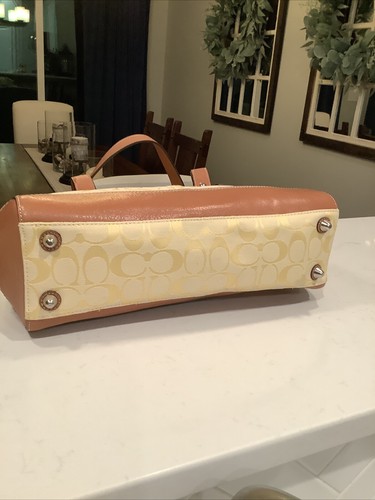 Coach Signature Hampton Umhängetasche Gelb Tasche F13070 & Geldbörse Neu - Bild 12 von 18