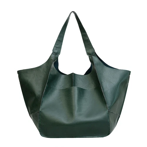 Women Large Capacity Soft Leather Casual Tote Shoulder Bag Retro Shopper Handbag - Picture 28 of 35