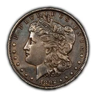 1892-CC $1 Morgan Dollar - Deep Tape Toning - XF Key Date Carson City - B4425