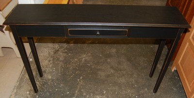 New Amish Made In Ohio Usa Solid Wood Sofa Hall Table Rubbed Black