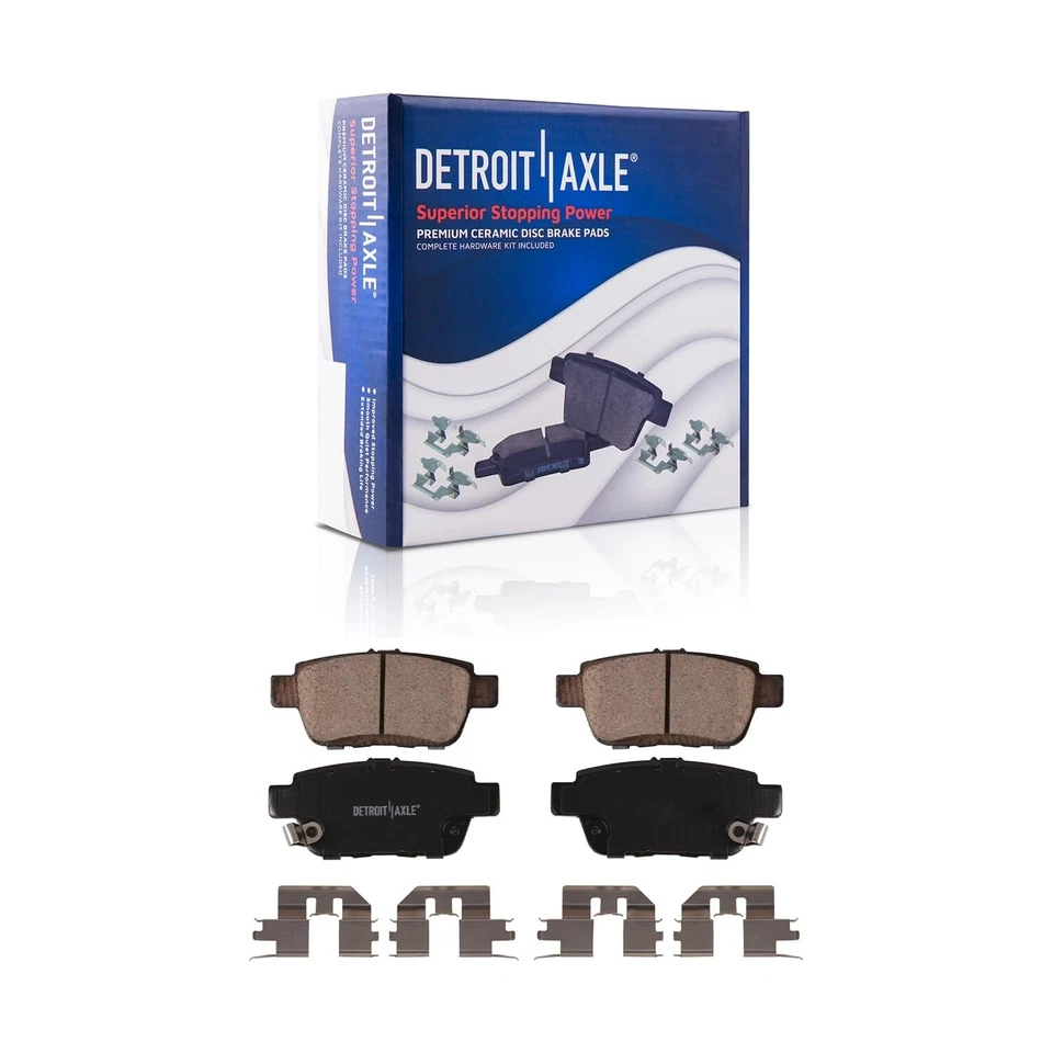 Front & Rear Ceramic Brake Pads w/Hardware for Acura TL Honda Ridgeline - Image 4 of 4