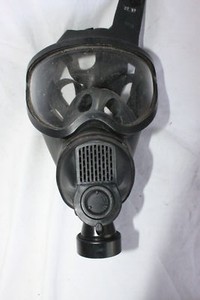 Belgian Military Issued BEM  Mask Protection Gas Mask 40 MM Filters NBC Black