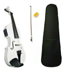 Violino Bianco 4/4 Acustico ed Elettrico Custodia Accessori Spedizione da ITALIA