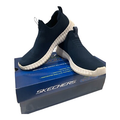 Kid's Boy's Skecher's Elite Flex Wasik Sneaker 97891L/NVS Navy Skechers