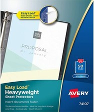 Avery Clear Heavyweight Sheet Protectors, Non-Glare, Easy Load, 50 Document Prot