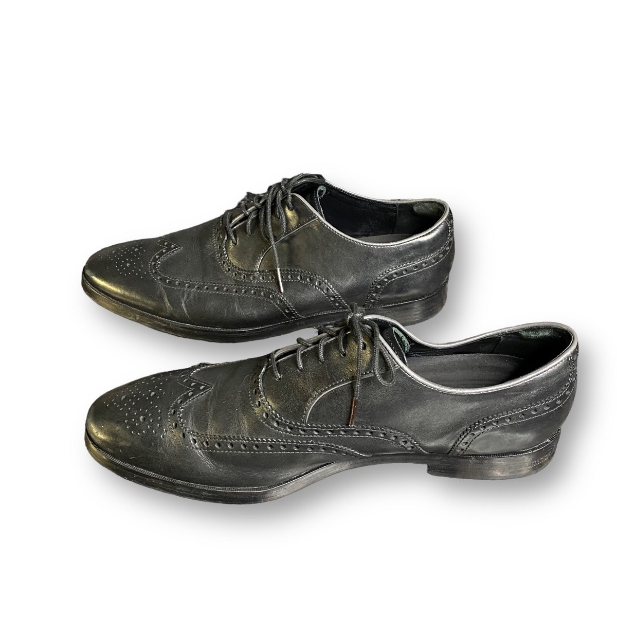 Cole Haan Mens Oxford Wingtip Shoes Black Size 11.5 M C23751  display picture 2
