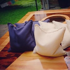 Cornhole Bags Duck Cloth Regulation Size- Set Of 8 Filled With Corn 2 Colors