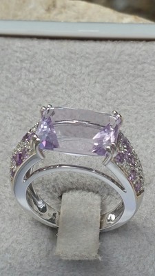 Mauboussin Promo Bague Or Blanc 18 Carats Amethystes Diamants Ebay