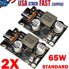 2X 65W Type-C DC 8~30V PD/QC Quick Charge Fast Charging Board USB Buck Modules