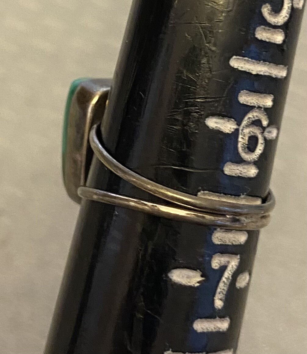 Native American Silver Malachite Split Shank Ring… - image 13