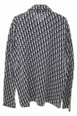 Dior 20SS OBLIQUE OVERSHIRT Oblique over knit shirt Size S Cotton 