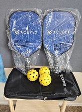 Acepex Pickleball Starter Set -2 Paddles, 4 Balls, 1 Carrying Bag -New
