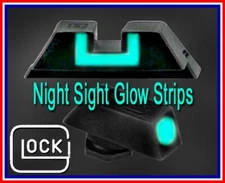 NIGHT SIGHT GLOW STRIPS for All Glock Stock Sights | Affordable Upgrade FREE S&H