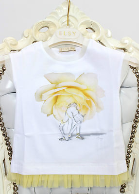 ELSY Baby T-Shirt ''Dehors'' mit Tüllrand NEU%%%