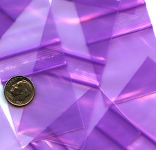100 Purple Apple Baggies 1.5 x 1.5" mini zip bags 1515 Reclosable