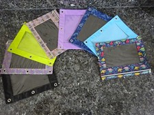 8 Pencil Pouch Pouches Clear Window 3-Ring Binder Case Cases Assorted Colors NEW