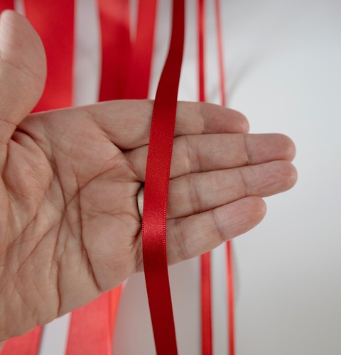 Red double sided satin ribbon, no 15 Christmas trim for weddings, anniversary - Picture 6 of 21