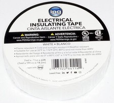 White Electrical Insulating Tape 3/4" x 60' UL CSA 85828 IPG American Tape