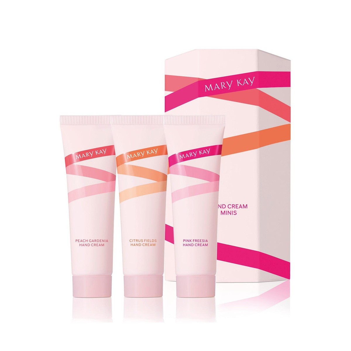 MARY KAY HAND CREAM MINIS~SET OF 3~PINK FREESIA, PEACH GARDENIA