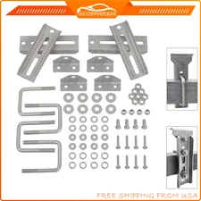 4Pack 8" Galvanized Swivel Top Bunk Bracket Kit For 1.5x3 2x3 3x3 Boat Trailer