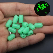 100pcs Green Soft fishing Luminous Beads Rubber Glowing Stopper night light Lure