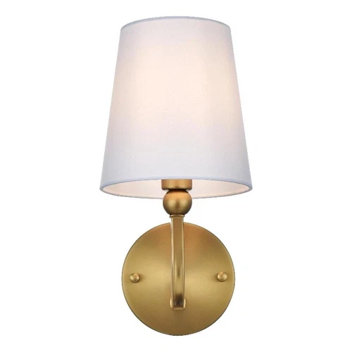Living District Senna 6" Wall Sconce In Satin Gold - Picture 1 of 7