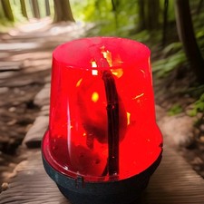 Radioshack Vintage Red Rotating Beacon Light Police Emergency Halloween Lamp Radioshack Vintage Red Rotating Beacon Light Police Emergency Halloween Lamp