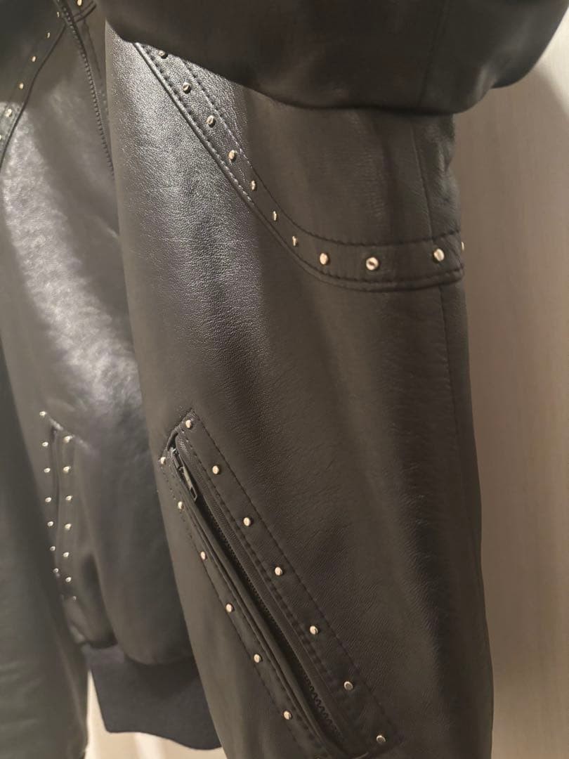World's No. 1 CELINE Sample Rhinestone Leather Jacket image 7